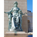large outdoor stone carving marble justice statue for garden decoration